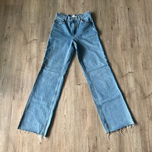 Zara high-waisted wide leg long jeans